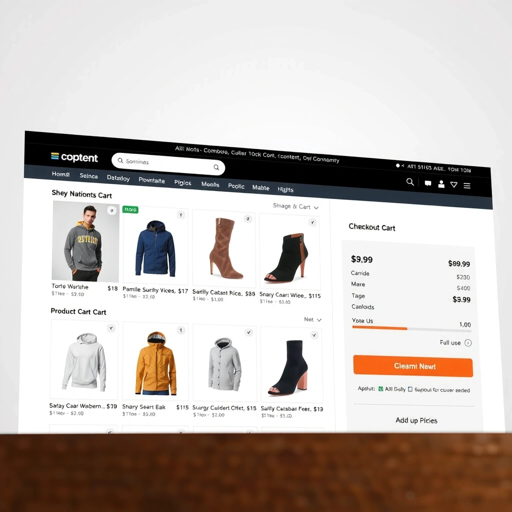 E-commerce platform interface design